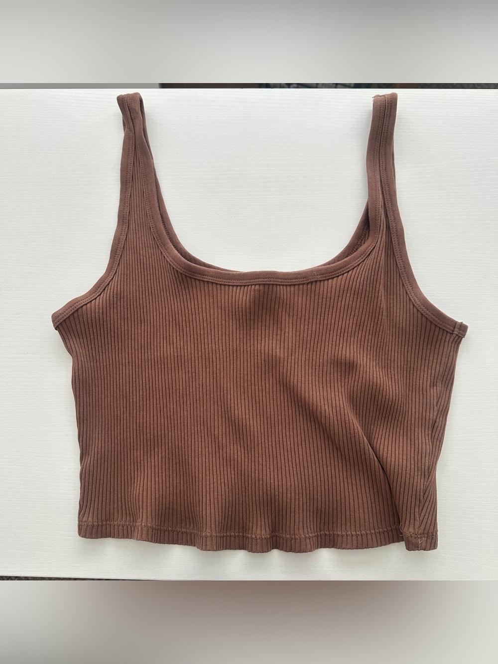 Old Navy Women’s Ribbed Square-Neck Tank Top - Brown